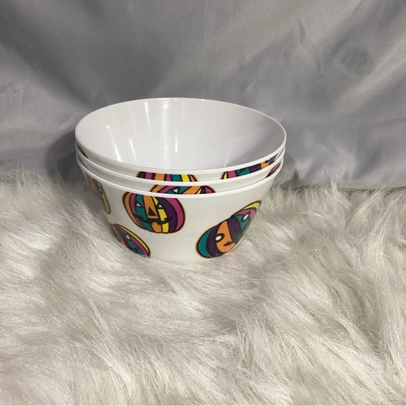 NWOT Set of 3 Melamine 2013 Target Halloween Pumpkin Cereal Bowls - Picture 7 of 7